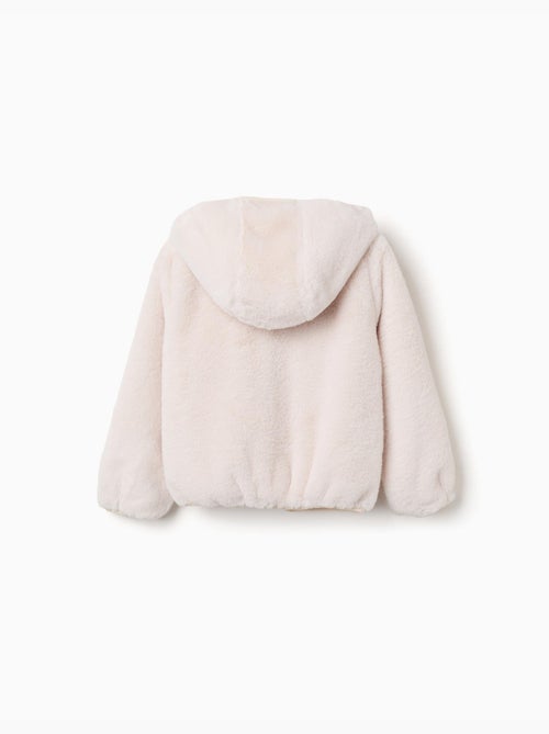 Chaqueta de peluche con capucha y bolsillos - Kiabi Chaqueta de peluche con capucha y bolsillos - Kiabi