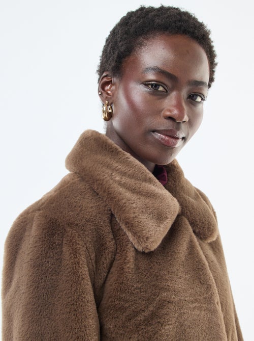 Chaqueta de piel sintética con cierre a presión - Kiabi