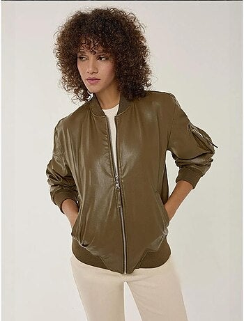 Chaqueta de piel sintética de corte relajado hiccup
