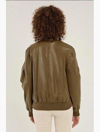 Chaqueta de piel sintética de corte relajado hiccup