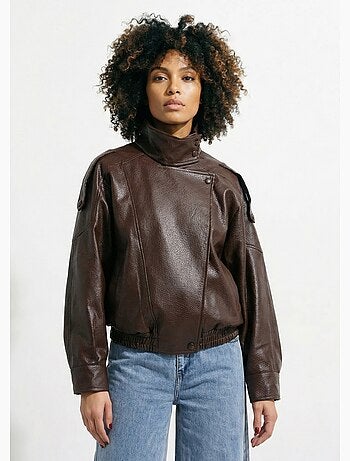 Chaqueta de piel sintética de inspiración vintage - AFIBEL