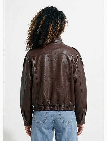 Chaqueta de piel sintética de inspiración vintage - AFIBEL