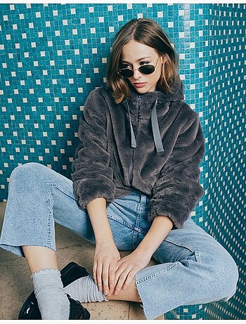 Chaqueta de piel sintética, MO Fashion