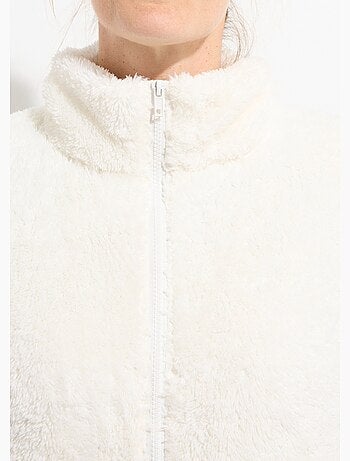 Chaqueta de piel sintética sin mangas con cuello alto - Afibel