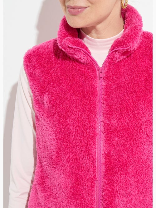 Chaqueta de piel sintética sin mangas con cuello alto - Afibel - Kiabi