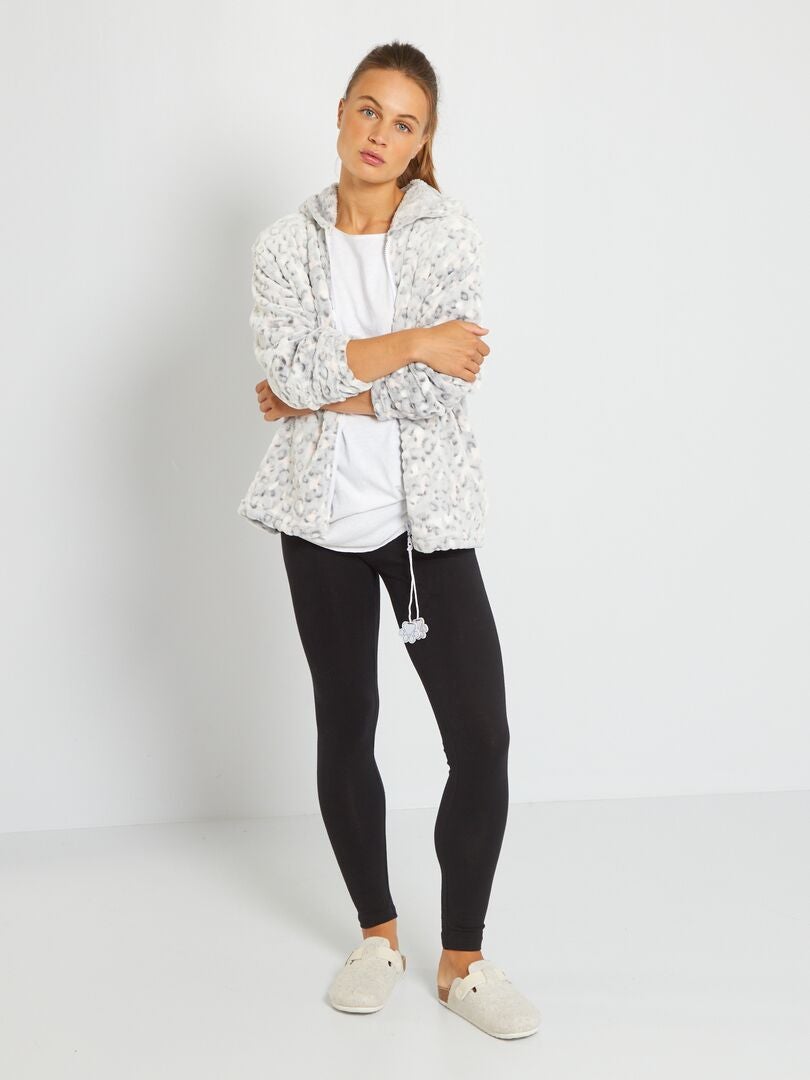 Chaqueta de pijama de tejido polar 'gato' crudo - Kiabi