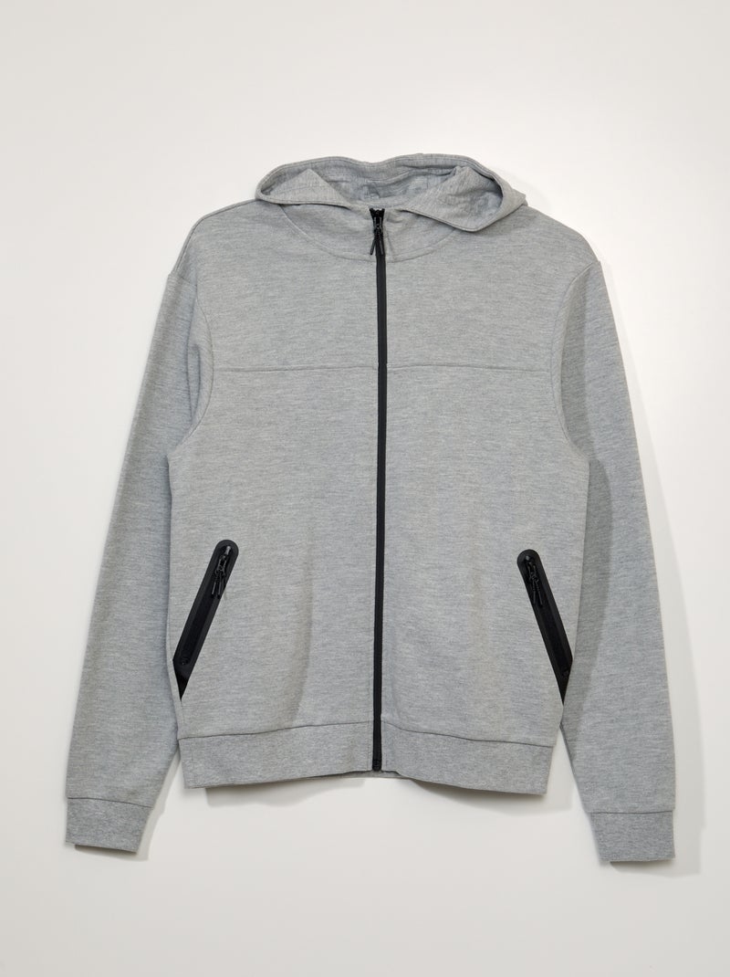 Chaqueta de piqué de algodón GRIS - Kiabi