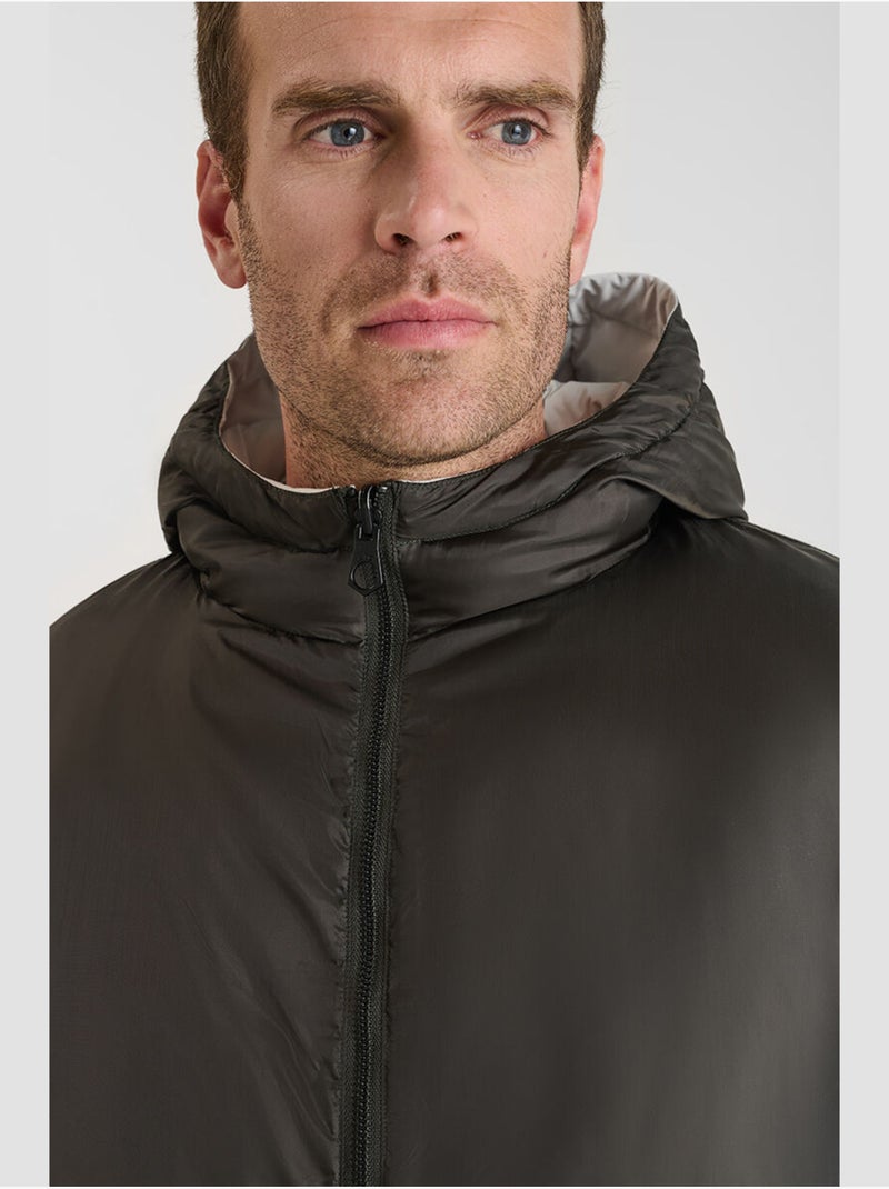 Chaqueta de plumas con capucha LOZE Gris - Kiabi