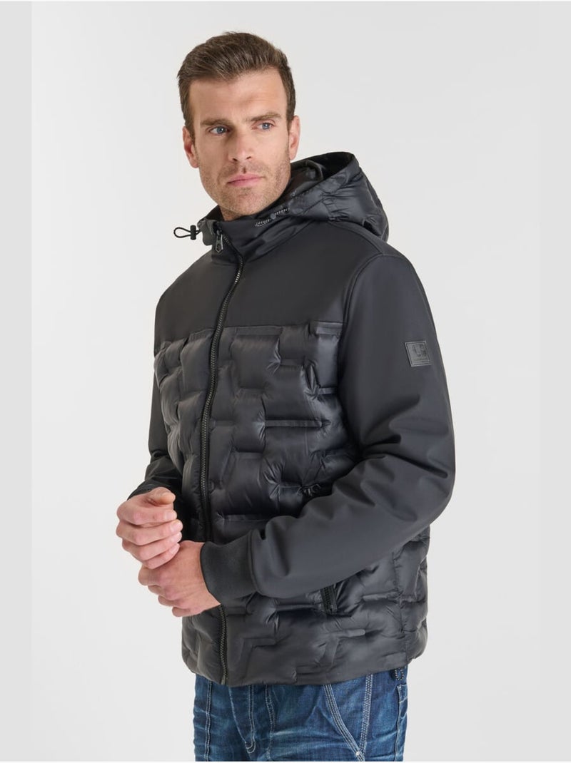 Chaqueta de plumas con capucha REJAN Negro - Kiabi