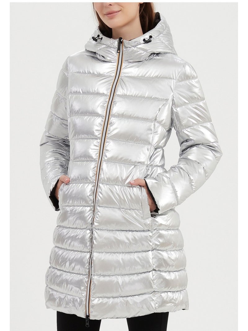 Chaqueta de plumón de longitud media Kebello Blanco - Kiabi