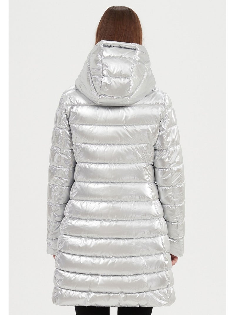 Chaqueta de plumón de longitud media Kebello Blanco - Kiabi