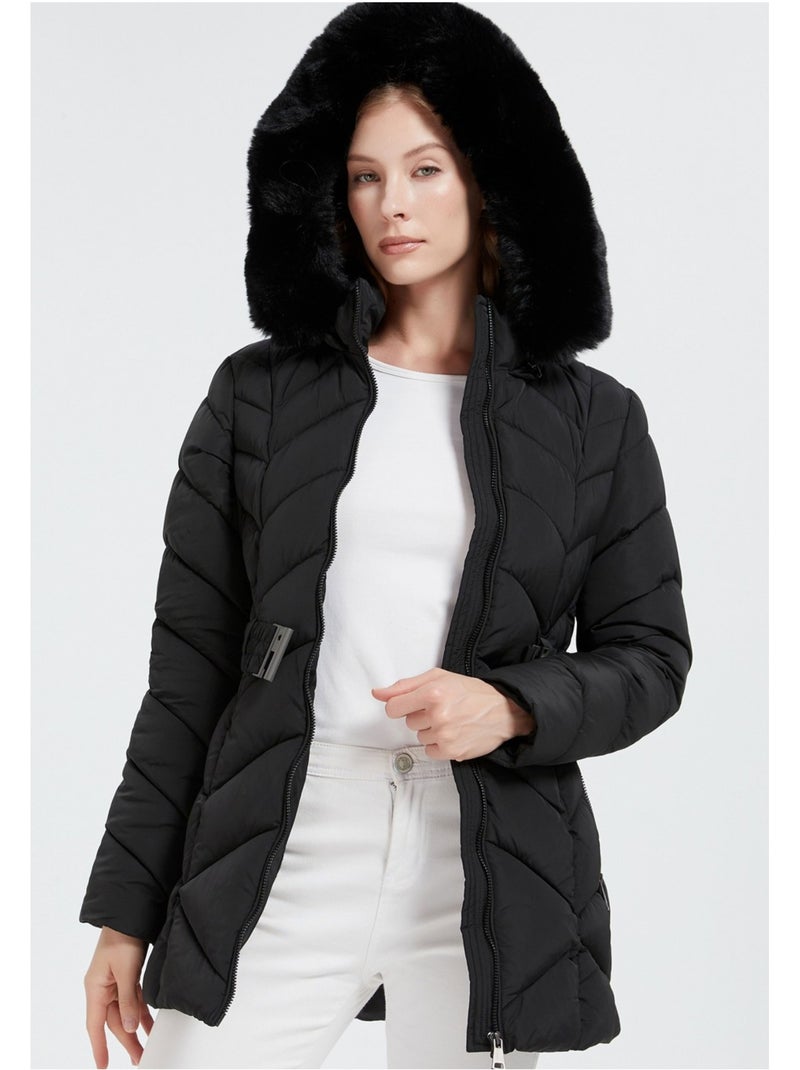 Chaqueta de plumón de longitud media kebello Negro Negro - Kiabi