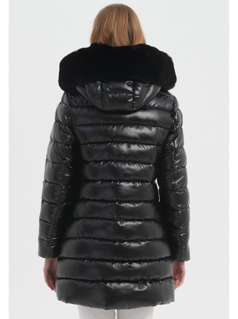 Chaqueta de plumón de longitud media kebello Negro Negro - Kiabi