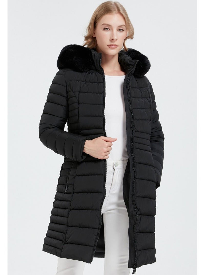 Chaqueta de plumón de longitud media kebello Negro Negro - Kiabi