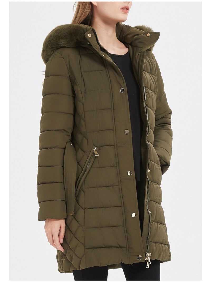 Chaqueta de plumón de longitud media Kebello Verde - Kiabi