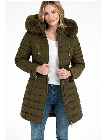 Chaqueta de plumón de longitud media Kebello