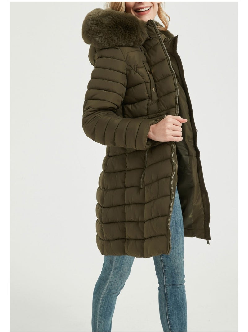 Chaqueta de plumón de longitud media Kebello Verde - Kiabi