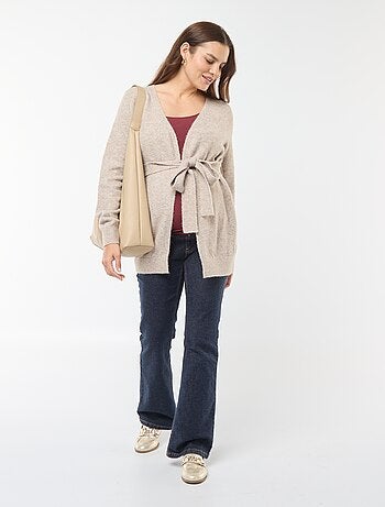 Chaqueta de premamá larga y cinturón