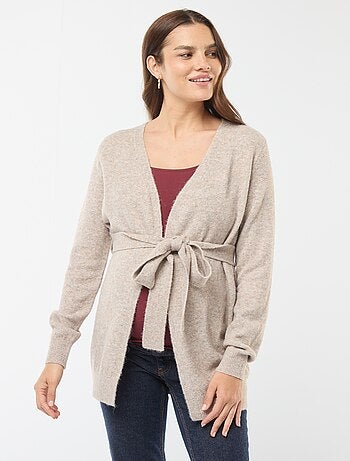 Chaqueta de premamá larga y cinturón