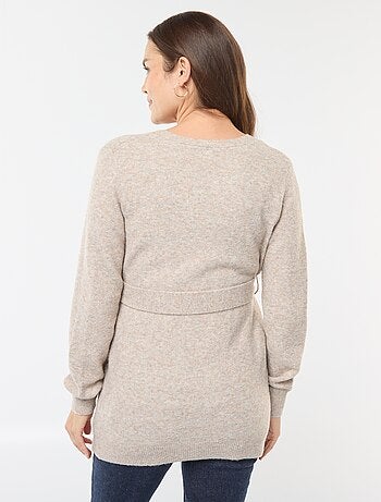 Chaqueta de premamá larga y cinturón