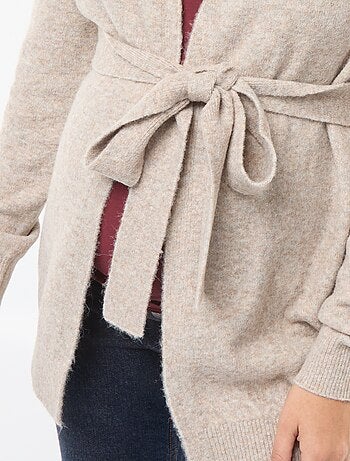 Chaqueta de premamá larga y cinturón