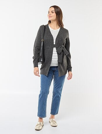 Chaqueta de premamá larga y cinturón