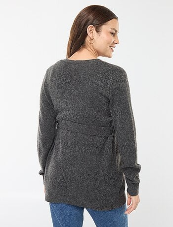 Chaqueta de premamá larga y cinturón