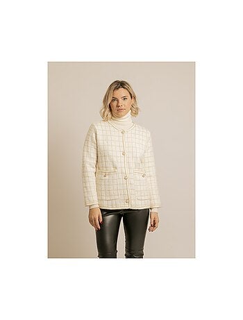 Chaqueta de punto a cuadros URVINA