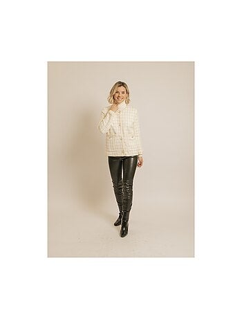 Chaqueta de punto a cuadros URVINA