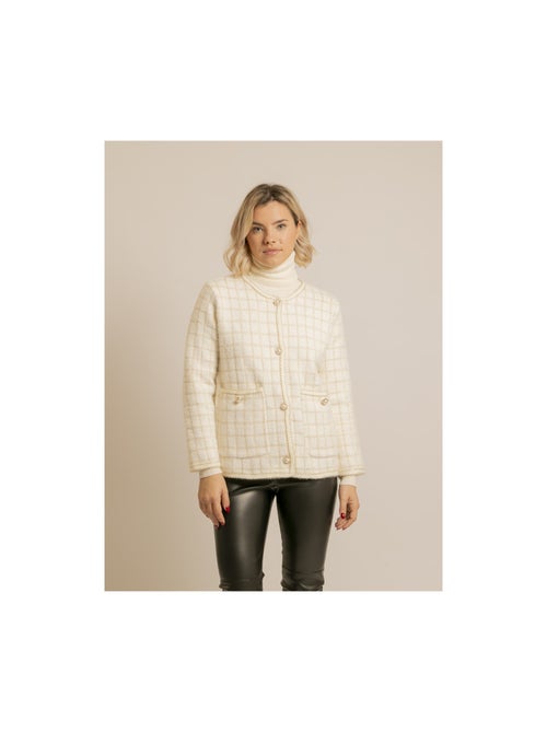 Chaqueta de punto a cuadros URVINA - Kiabi