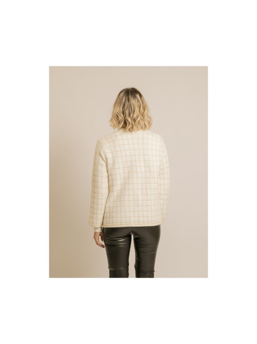 Chaqueta de punto a cuadros URVINA - Kiabi