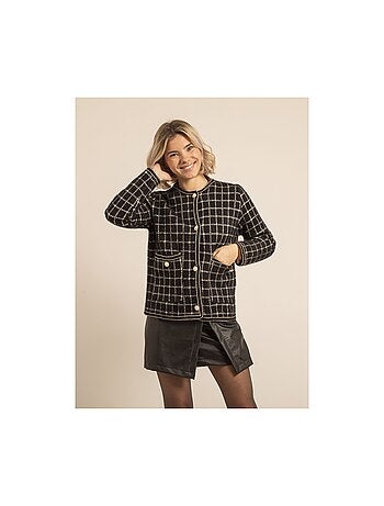 Chaqueta de punto a cuadros URVINA