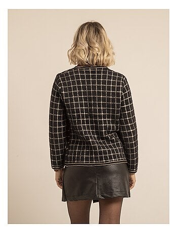 Chaqueta de punto a cuadros URVINA