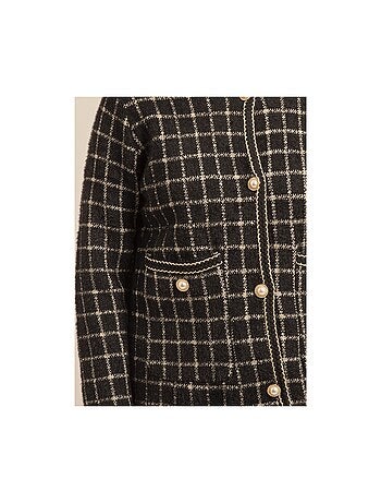 Chaqueta de punto a cuadros URVINA