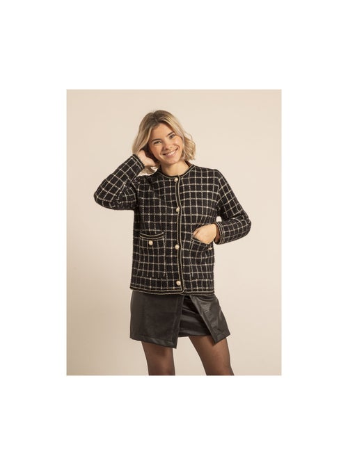 Chaqueta de punto a cuadros URVINA - Kiabi