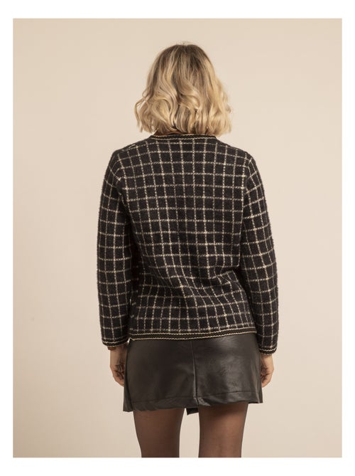 Chaqueta de punto a cuadros URVINA - Kiabi