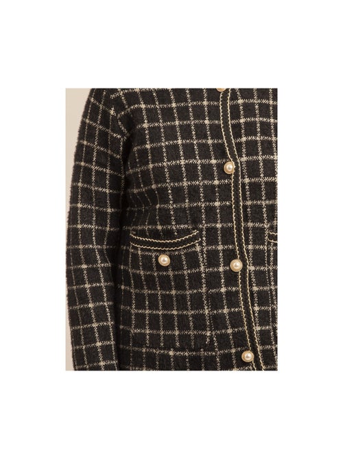 Chaqueta de punto a cuadros URVINA - Kiabi