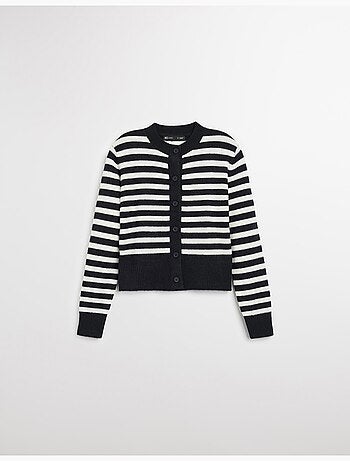 Chaqueta de punto a rayas, MO Fashion