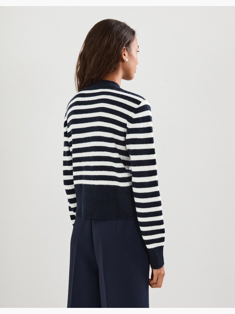 Chaqueta de punto a rayas, MO Fashion Azul - Kiabi