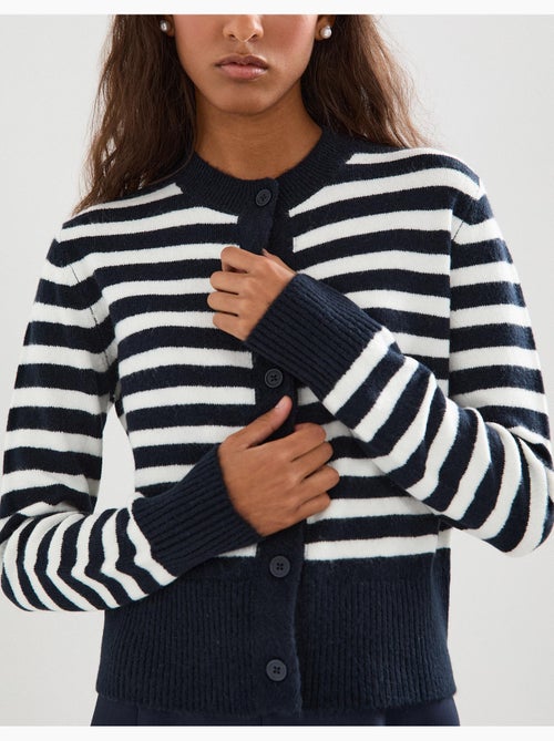 Chaqueta de punto a rayas, MO Fashion - Kiabi