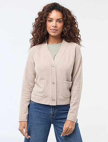 Chaqueta de punto abotonada