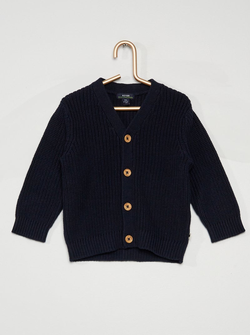 Chaqueta de punto azul - Kiabi