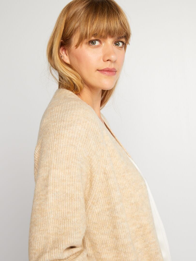 Chaqueta de punto BEIGE - Kiabi