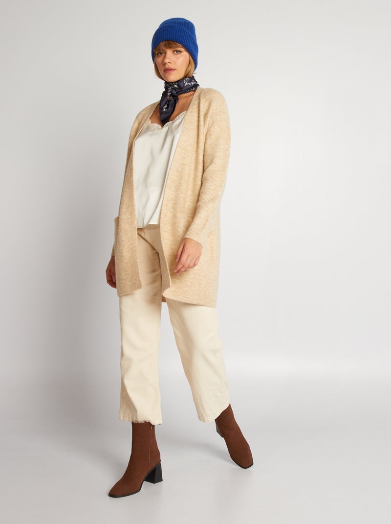 Chaqueta de punto BEIGE - Kiabi