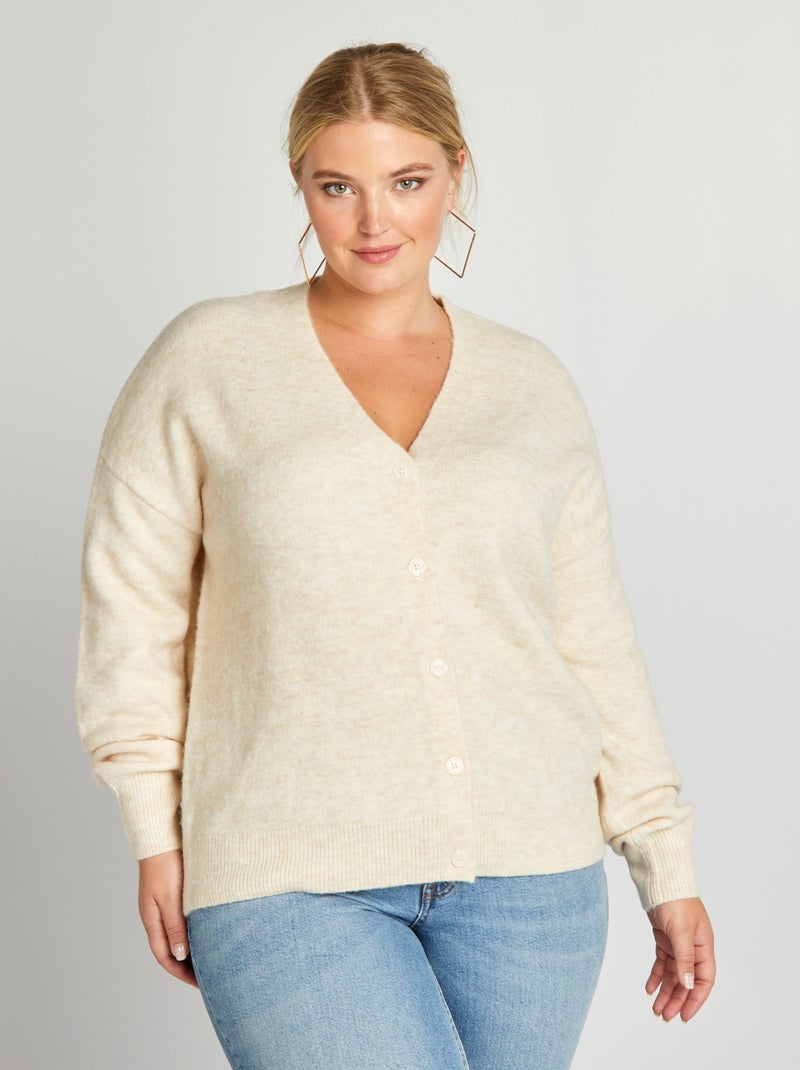 Chaqueta de punto BEIGE - Kiabi