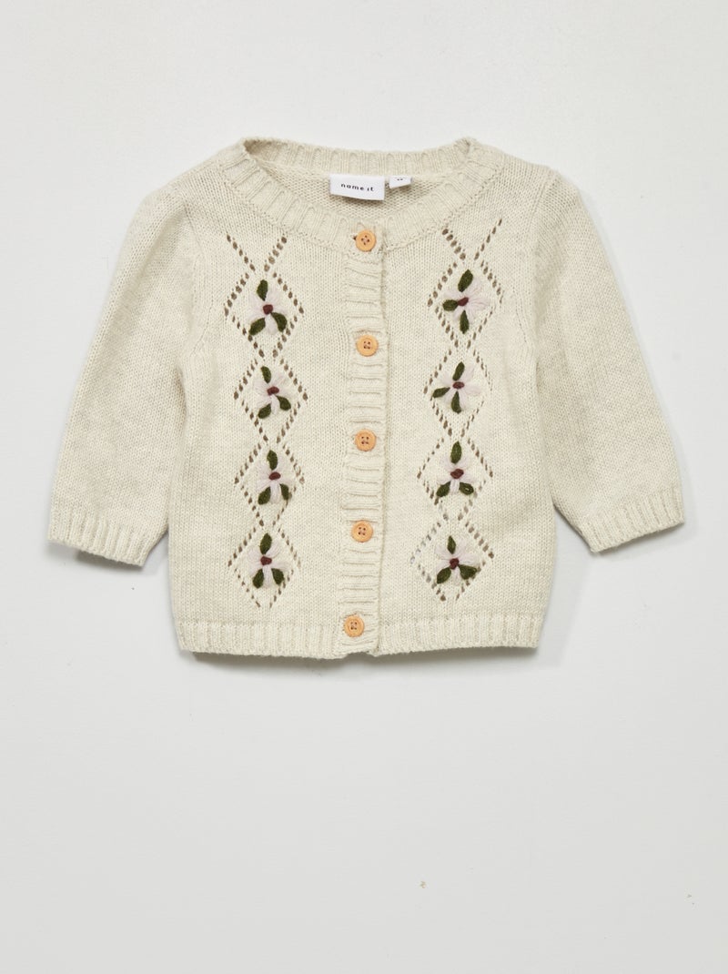 Chaqueta de punto BEIGE - Kiabi