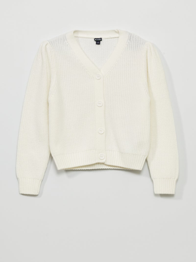 Chaqueta de punto Blanco - Kiabi