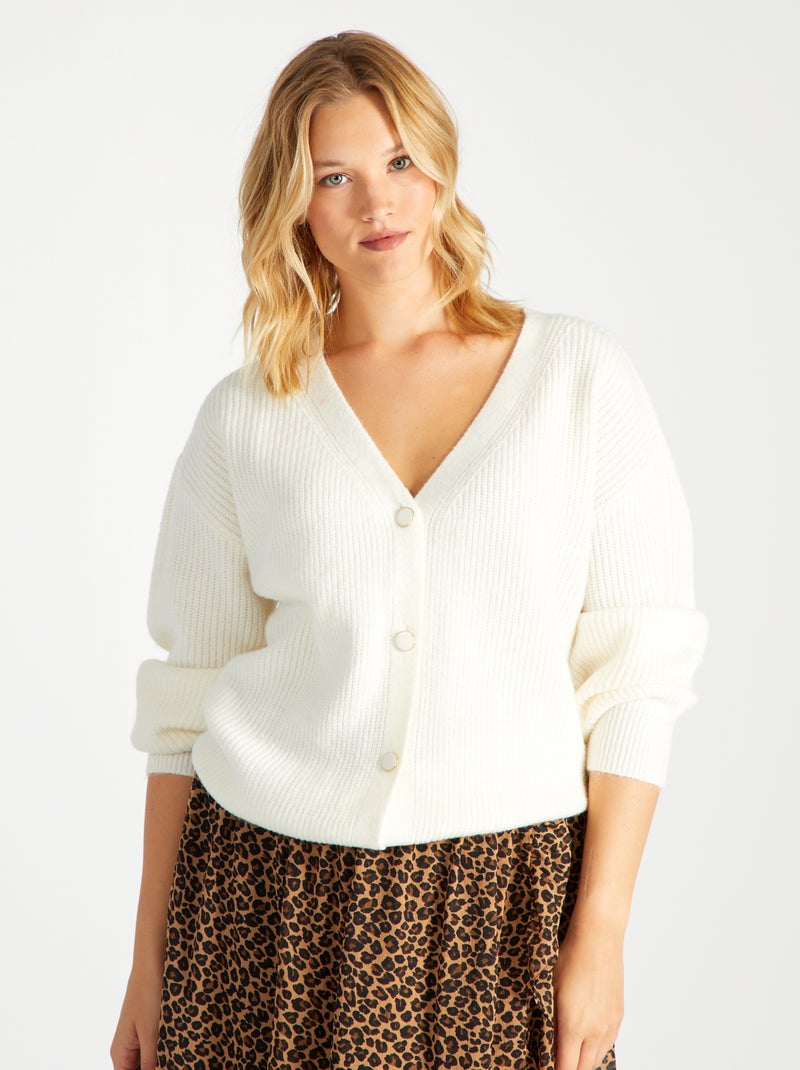 Chaqueta de punto BLANCO - Kiabi