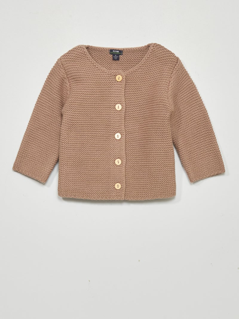 Chaqueta de punto bobo BEIGE - Kiabi