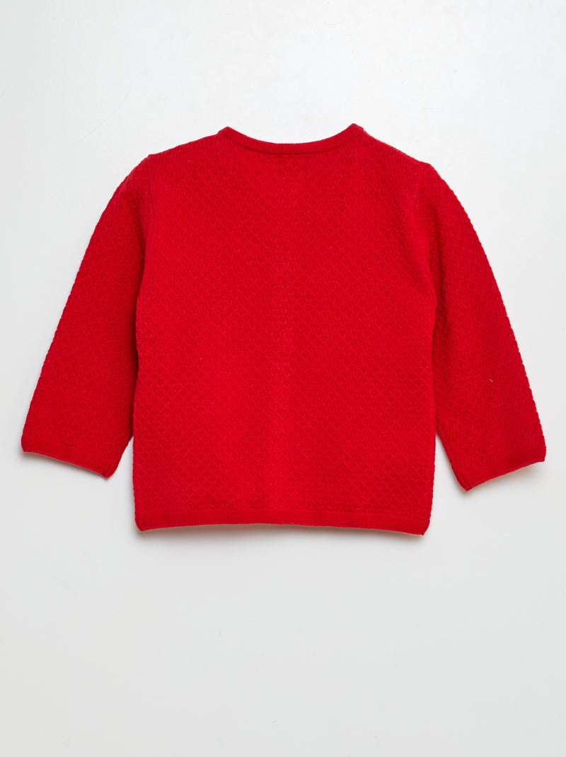 Chaqueta de punto bobo ROJO - Kiabi